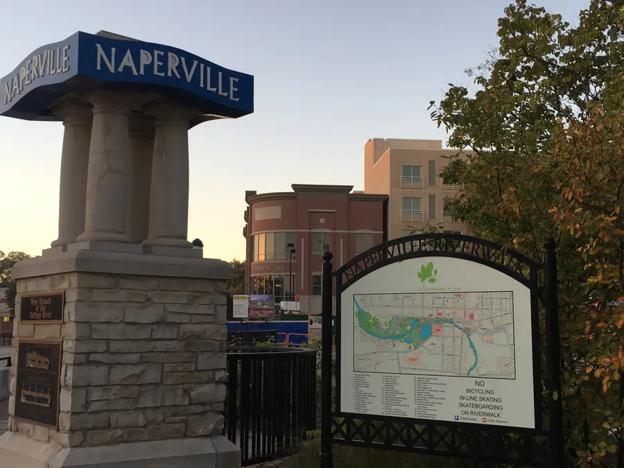 Water Street on the Naperville Riverwalk